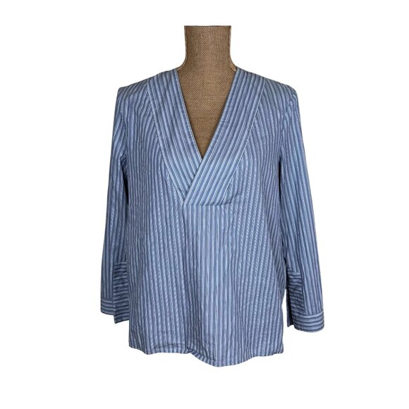 Dagmar Blue & White Striped Cotton Shirt - Size 38 - Excellent Condition - Picture 1 of 6